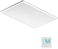 Wiltec Heizgeräte, 65,5 x 63 x 3,5 cm, 370 W, Weiß, Infrarot Deckenheizung, Infrarotheizung Deckenmontage mit LED-Beleuchtung