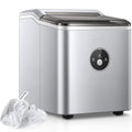 FOHERE Eiswürfelmaschine, 14 kg, Schwarz, 24 Stunden, Eiswürfel in 5 Minuten, 2 Größen von Bullet Ice, Ice Maker
