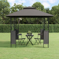 Verderoom Pavillon, 300x300x270 cm, Anthrazit, Pergola 3x3m Wasserdicht Stabil Winterfest Garten Metall