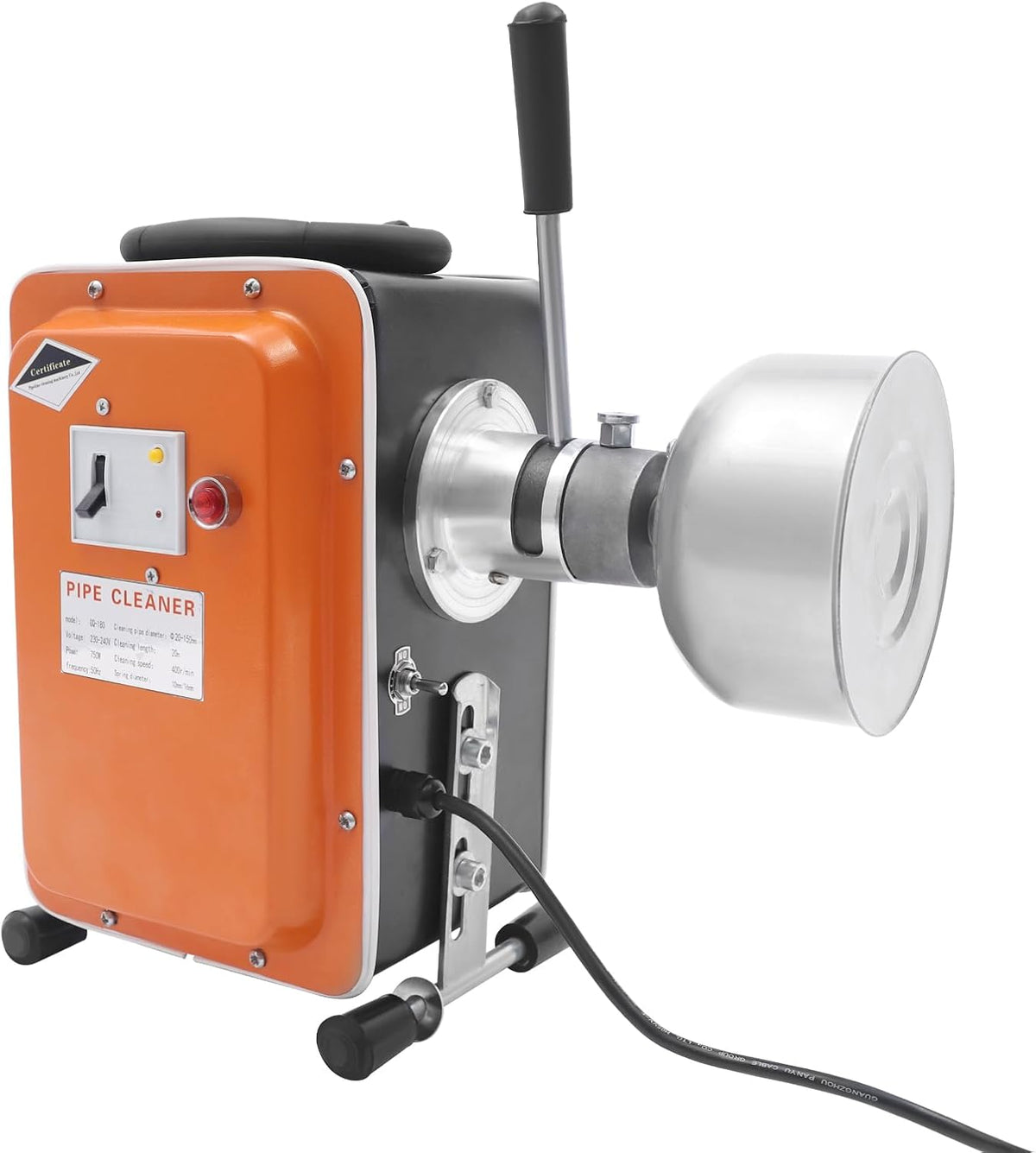 TkkMivcOC Rohrreinigungswellen, 750 W, 750 W, 20M, Eisen, Schwarz, Rohrreinigungsmaschine, Elektrisch Rohrreiniger