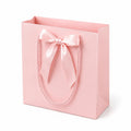 Geschenktüte 26 x 12 x 33 cm Papier Rosa mit Schleife und Kordelgriff