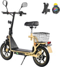 TWOFISH E-Scooter, 14 Zoll, 500 W, 13 Ah, 48 V, Schwarz, E Moped mit Straßenzulassung, Elektro Motorrad für Erwachsene mit Motor Akku