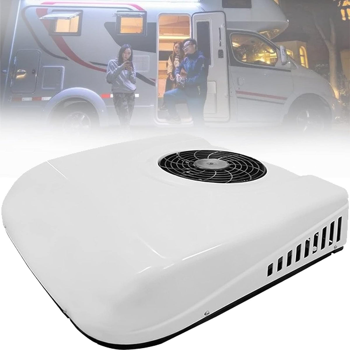 RYUUZA Mobiles Klimagerät, 12 V, 24 V, Weiß, / DC-Klimaanlage/ultradünne Autodachklimaanlage ist auf, Geländefahrzeuge