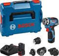 Bosch Professional Akkuschrauber, 3.0 Ah, 12 V, Blau/Schwarz/Rot, System Akku Bohrschrauber GSR -35 FC - FlexiClick System