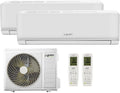 GREEN ELECTRIC Klimaanlage, Weiß, Plus Dual Split 9000+9000 BTU, Wi-Fi, Energieeffizienz A++/A+, Klimagerät mit Zwei Inneneinheiten und 1 Außeneinheit