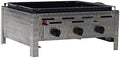 PA Gastrobräter Gasgrill, Silber/Schwarz, Made IN Germany - 3-flammig mit emaillierter Pfanne