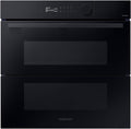 Samsung Backofen, 76 l, Schwarz/Silber, DualCook Flex Einbau, Pyrolyse, Schwarzes Glas, Serie 5
