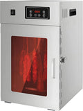 GSHSHOU Wäschetrockner, 800 W, Edelstahl, Schwarz, Gewerblicher Dörrautomat, Drehbarer Fleischtrockner, 90 °C, Wursttrockner mit Digitaltimer