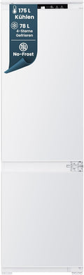 homeX Kühlschrank, 178 cm, Weiß, CFBN2531E Einbau mit Gefrierfach No Frost hoch