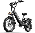 tifgalop Mountainbike, Schwarz, Voksen elektrisk, 20 tommer, aftageligt batteri, 48 volt, 20 ampere, fuld affjedring