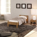 Krok Wood Bettrahmen, 100 x 200 cm, Natur/Eiche, Seniorenbett SiSi aus Massivholz (Eiche
