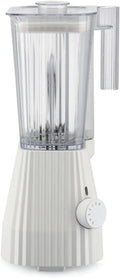 Alessi Standmixer, 700 W, 1,5l, thermoplastisches Harz, Weiß, Plissé MDL09 W - mit Abgestufter Karaffe, Europäischer Stecker