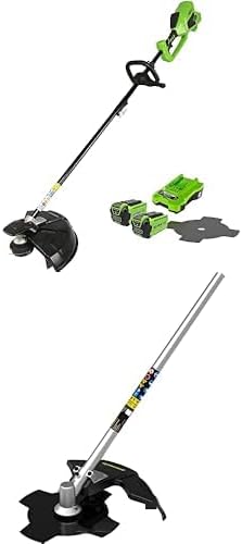 Greenworks Rasentrimmer, 40 cm, 40 V, Grün/Schwarz/Silber, Akku Freischneider mit bürstenlosem Motor, Schnittbreite
