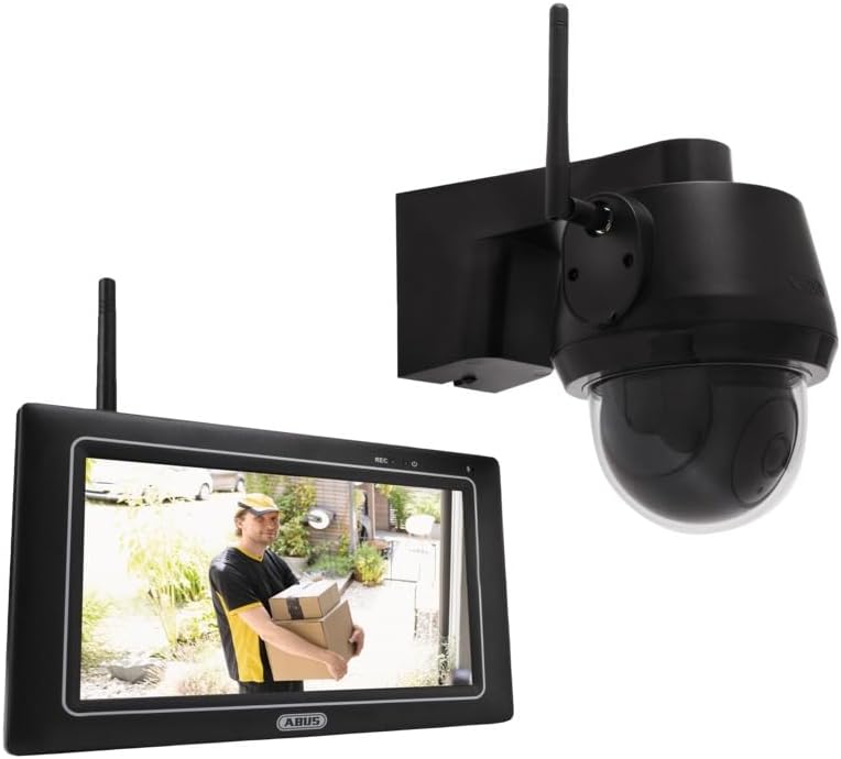 ABUS Monitor, Schwarz, EasyLook BasicSet Schwenkbare Funk Überwachungskamera