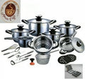 Generico Topf- & Pfannensets, Silber, A.M.C. Kochgeschirr-Set, 23-teilig, aus Edelstahl, Induktion, Antihaftbeschichtung