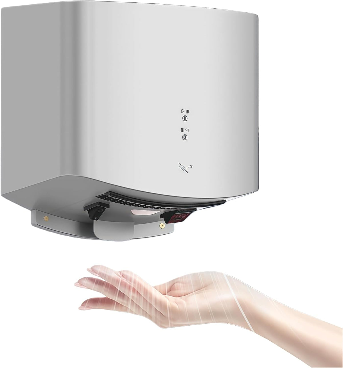 Händetrockner, Grau, Automatischer Infrarot-Sensor, Leiser Smart Sensor mit HEPA-Filter für gewerbliche, Waschräume