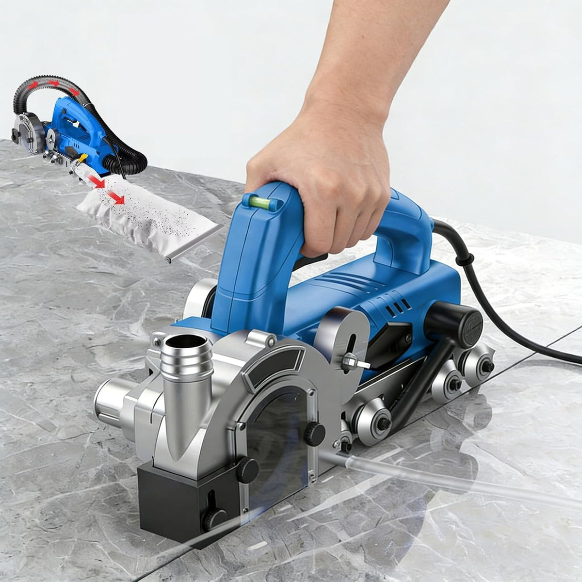 MASTLOUFUL Fliesenschneider, 1200 W, 11 mm, Schwarz, Elektrische Fliesenfugenfräse für Haushalt und Handwerk