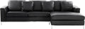 Beliani Sofa, Echtleder, schwarz, Modernes Eck Echtleder 3 Zierkissen Oslo
