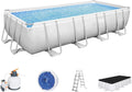 Bestway Stahlrahmenpool, 549 x 274 x 122 cm, Weiß/Blau, Frame Pool + bis Sand