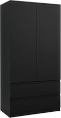 Kleiderschrank meble masztalerz, 180x90x50 cm, Schwarz, mit 2 Türen