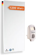 Könighaus Elektroheizkörper, Schwarz, Infrarotheizung - 1200 Watt + 5 Jahre Herstellergarantie
