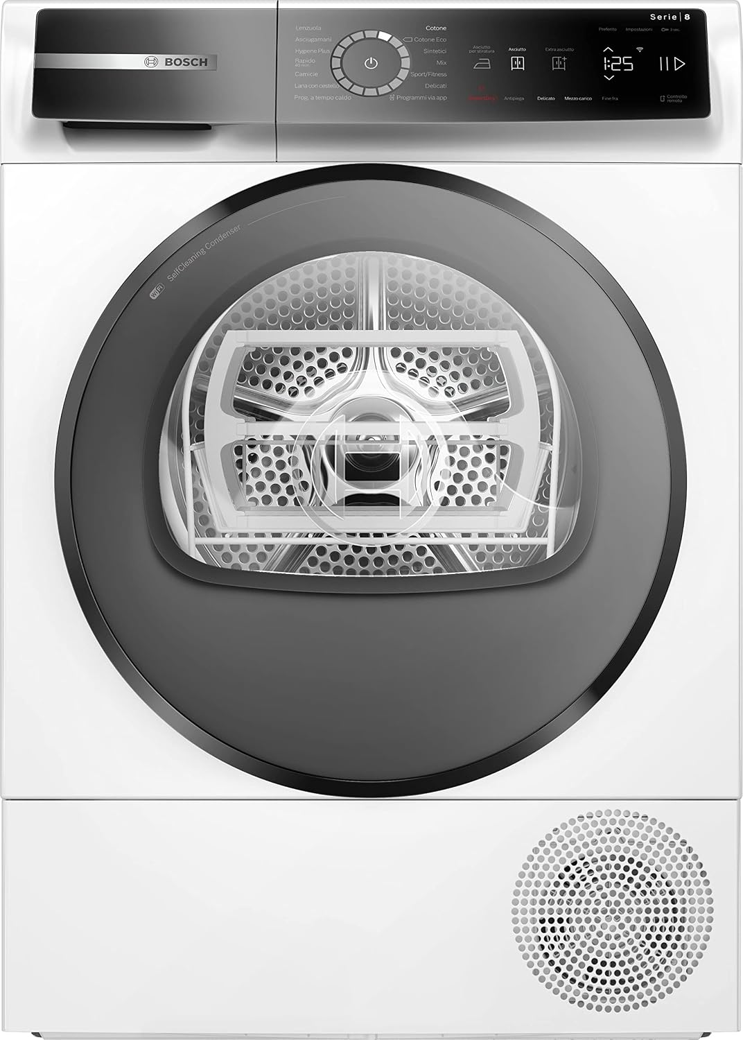 Bosch Wäschetrockner, 9 kg, 8 W, Weiß, WQB245B0IT Serie 8 mit Wärmepumpe, Klasse C
