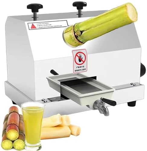 IYUESQ, 50 kg/h, Edelstahl, Silber, Zuckerrohr-Entsafter, Gewerbe-Entsafter, Edelstahlwalzen, hohe Leistung von 110 Pfund/Stunde