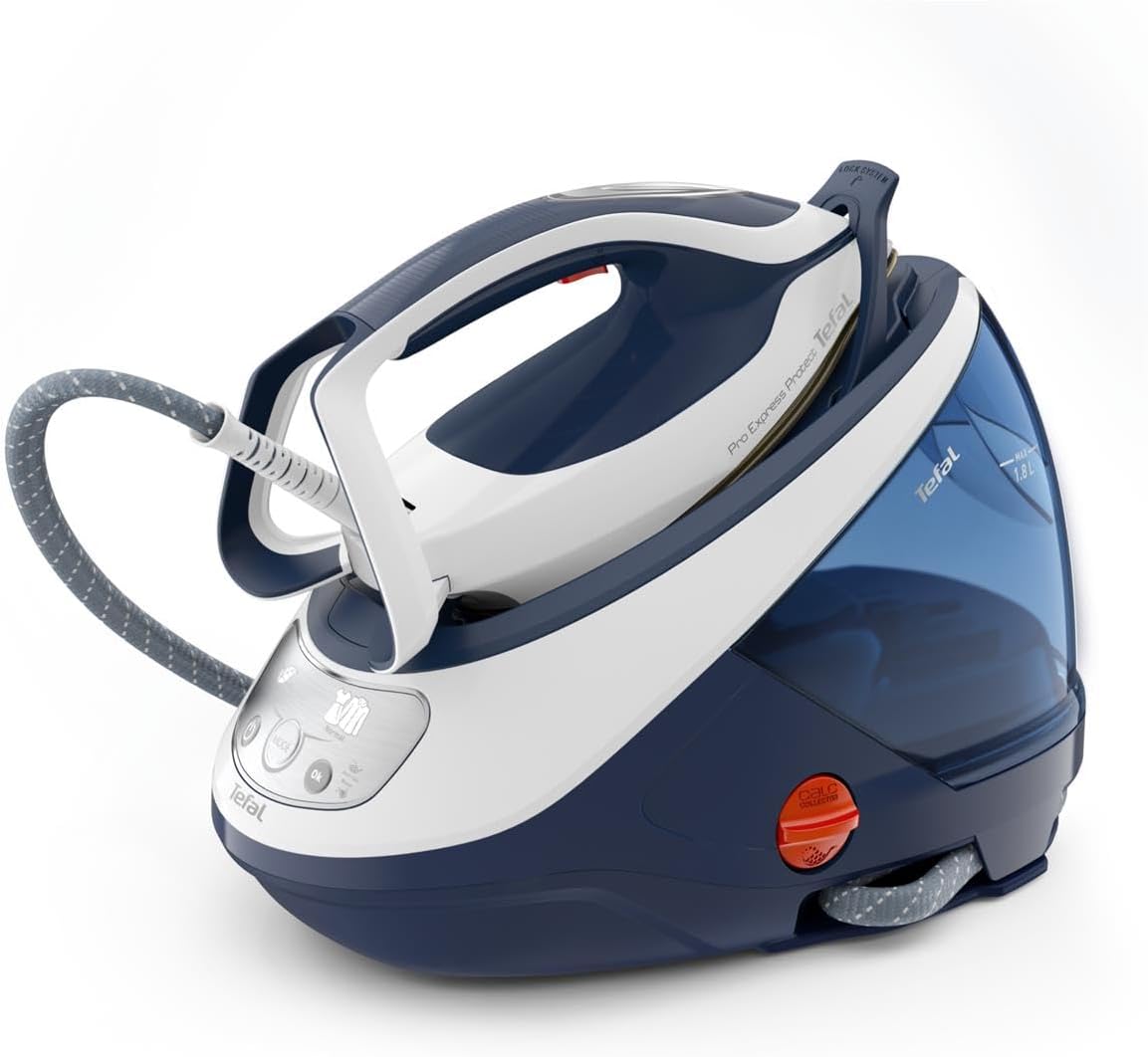 Tefal Dampfbügelstationen, blau, Pro Express Protect GV 9221 EO Dampfbügelstation, /weiß, GV9221E0