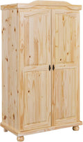 Kleiderschrank Inter Link, Natur, Schlafzimmerschrank, Kiefer massiv - Garderobenschrank -Landhaus Still
