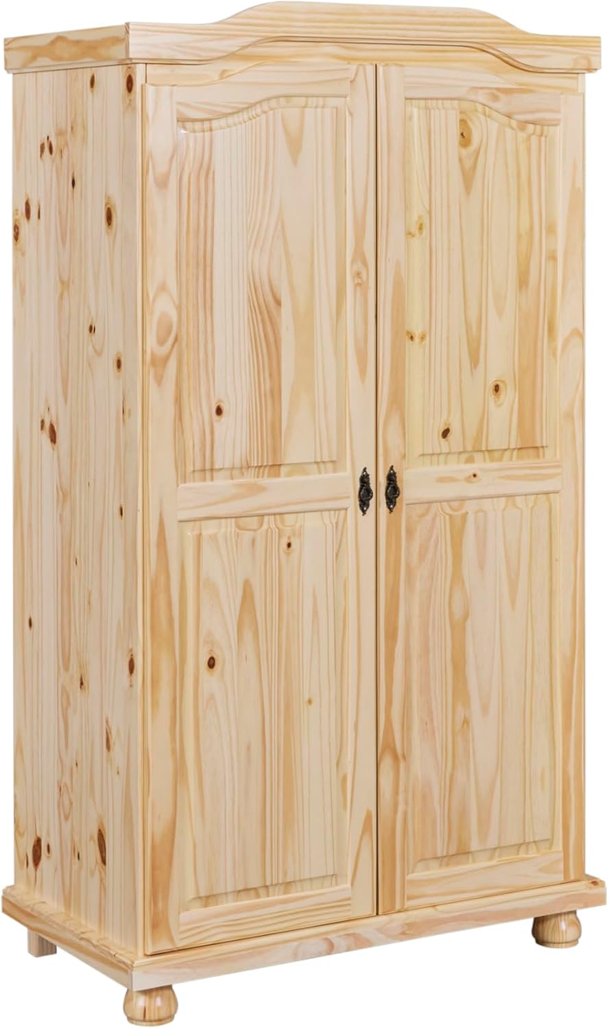 Kleiderschrank Inter Link, Natur, Schlafzimmerschrank, Kiefer massiv - Garderobenschrank -Landhaus Still