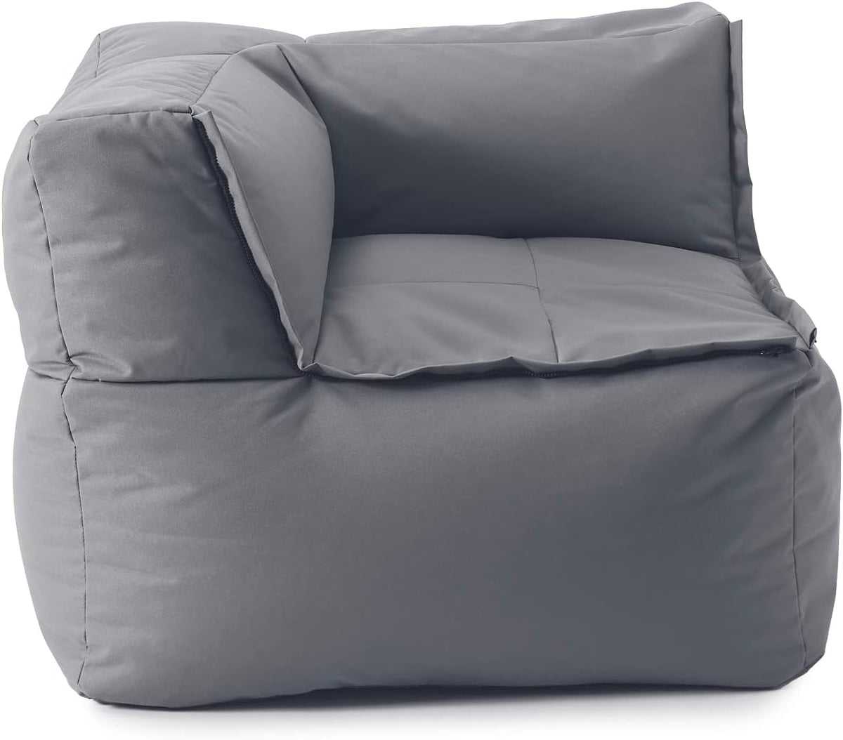 Lumaland Sitzsäcke, Grau, Sitzsack-Lounge Modular Eckteil