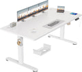TRIUMPHKEY Schreibtisch, 18 mm, Grau, Höhenverstellbarer 160x80, Tischplatte & USB-A