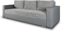 Sofa Sofnet, Schwarz, Schlaf Bird mit Bettkasten und Chromfüßen (D04 + Berlin 01)