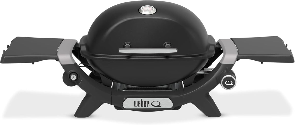 Weber Gasgrill, Grau, Q 1200N mit Seitentischen