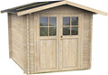 Gerätehaus MAESTRO FERRETERO, 25 mm, Natur, Gartenhaus Bh25 Opera 215x180 aus unbehandeltem Fichtenholz, Nut-und-Feder-Dach und -Boden