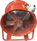 PromiseFly Gebläse, 1,1KW, 73 dB, 150m, Stahl, Aluminium, Orange, Bauventilator Axiallüfter AC-Motor 2800 U/min Baulüfter