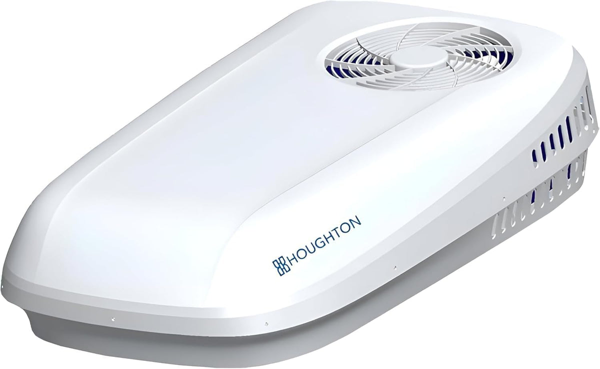 Houghton Klimaanlagen, 2,0 kW, Weiß, Belaire H2000K WLAN-Decken-Klimaanlage, Umkehrzyklus, 230 VAC, für Wohnmobil und Wohnwagen