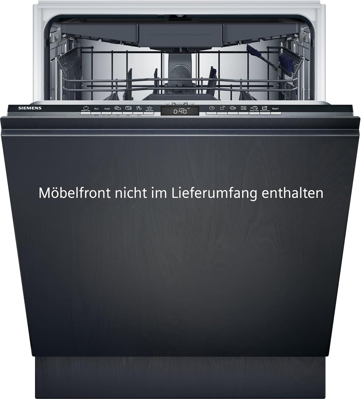 Siemens Geschirrspüler, 60 cm, Silber, SX65TX05CE iQ500, vollintegrierte Spülmaschine mit Besteckschublade, varioSpeed Plus