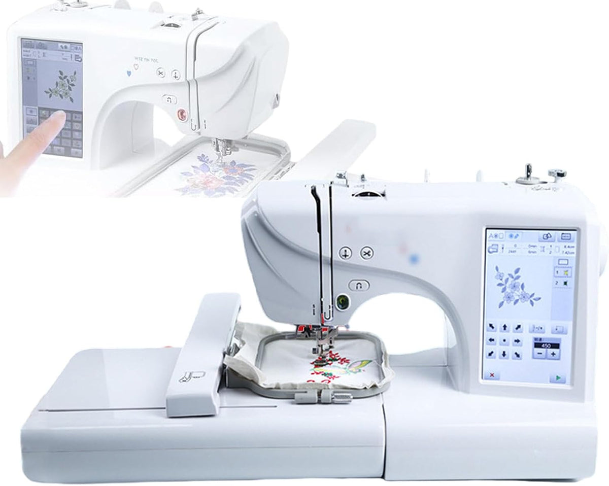 vnmudzeo Nähmaschinen, Grau, NäH- Und Quiltmaschine, Mit Automatischem NadeleinfäDler Und Spuler, Automatischer Digitaler Stickmaschine