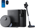 ECOVACS Saugroboter, Schwarz, DEEBOT T30S Combo Complete mit Wischfunktion, All-in-One Reinigungsstation, 11000Pa