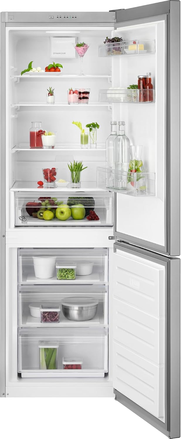 AEG Kühl-Gefrierkombination, 1860 mm, 339 L, Silber, ORC5S331EX 5000 ColdSense freistehend -, LowFrost, LED-Beleuchtung