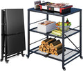 YODOLLA Pizzaofen, Schwarz, Grillwagen Outdoor, 3-stufiger Gartenwagen