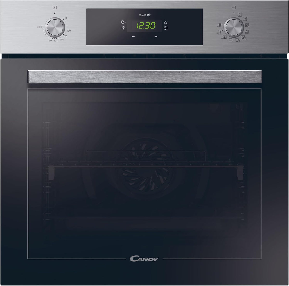 CANDY Backofen, 70 L, Schwarz/Silber, FCM896XRLE0 / Einbau mit Heißluft / /Pyrolyse