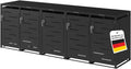 STEELSØN Mülltonnenbox, 120 L, Verzinkter Stahl, pulverbeschichtet, Schwarz, Diorus 5 Tonnen bis, abschließbar