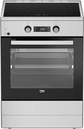 Beko Kochfeld, 72 l, Silber/Schwarz, FSM69301SXT freistehend Herd, Multifunktionsofen mit Induktions, Garraum-Volumen
