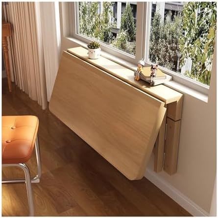 Sofa Wandmontierter, 50,8 x 119,4 cm, Natur, Klapptisch, ausziehbarer Ess- und Couchtisch aus Massivholz , platzsparend