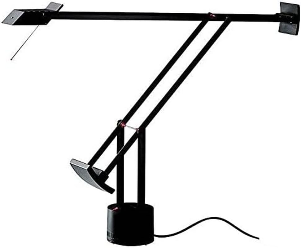 Artemide Tolomeo Maxi Stehlampe Design Michele de Lucchi 30. Jahrestag Schreibtisch, 119 L, Schwarz