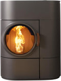 AUSTROFLAMM Kaminofen, 7 kW, Schwarz, Hybridofen, Clou Duo, Pellet und Scheitholz, +WiFi