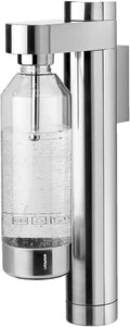 Stelton Küchenzeile, Silber, Brus Wassersprudler, Wandhalterung mit Flasche, Carbonator für Wasser mit CO2 - Einstellbare