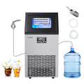 VEVOR Eismaschine, 54 kg, 13 kg, Silber/Schwarz, kommerzielle Eiswürfelmaschine /Tag mit Speicher, freistehend und unter der Theke stehender